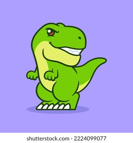 Tyrannosaurus Rex Flach Design Illustration