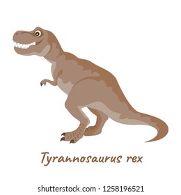 Tyrannosaurus Rex. Funny vector illustration isolated on white.