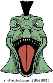 Tyrannosaurus Rex with with hairs vector illustrations , For t-shirt prints and other uses.
