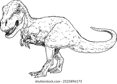 Tyrannosaurus rex - handgezeichnete Vektorgrafik