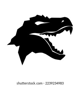 Tyrannosaurus Rex head drawing vector illustration