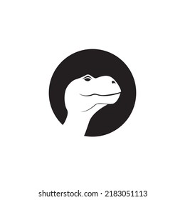 Tyrannosaurus Rex head silhouette vector logo icon symbol illustration design
