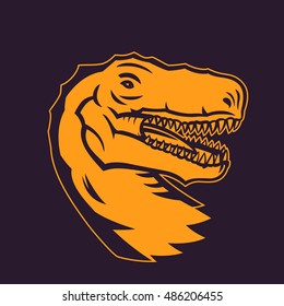 Tyrannosaurus Rex, head of T. rex, logo element