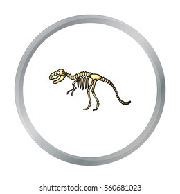 Tyrannosaurus rex icon in cartoon style isolated on white background. Museum symbol stock vector illustration.