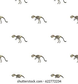 Tyrannosaurus rex icon in cartoon style isolated on white background. Museum pattern stock vector illustration.