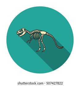 Tyrannosaurus rex icon in flat style isolated on white background. Museum symbol stock vector illustration.