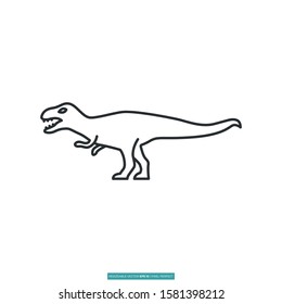 Tyrannosaurus Rex icon vector illustration logo template for many purpose. Isolated on white background.