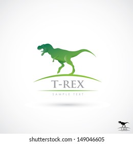 Tyrannosaurus Rex label - vector illustration