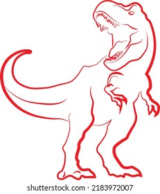 Tyrannosaurus Rex Line Art, Logo, Model, Art
