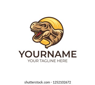 Tyrannosaurus Rex, logo design. Dinosaur, animals, wildlife and nature, vector design and illustration