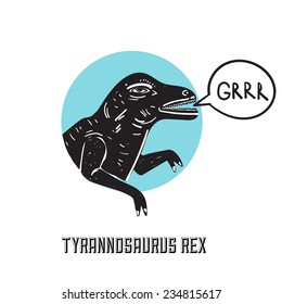 Tyrannosaurus Rex logo or label