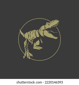 tyrannosaurus rex logo stylish vector illustratiton