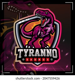 Tyrannosaurus rex mascot. esport logo design