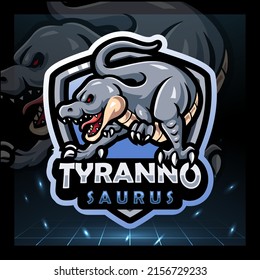 Tyrannosaurus rex mascot. esport logo design.
