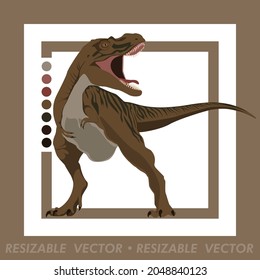 Tyrannosaurus rex minimalistischer Vektorkunststil