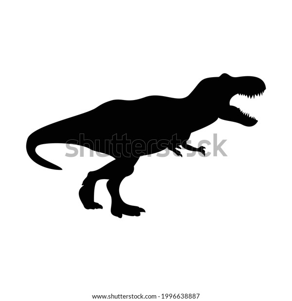 Tyrannosaurus Rex Silhouette Vector Illustration Isolated Stock Vector ...