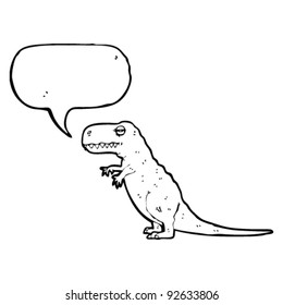 tyrannosaurus rex with speech bubble