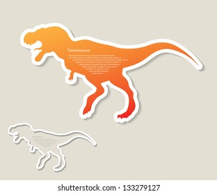 Tyrannosaurus Rex sticker - vector illustration