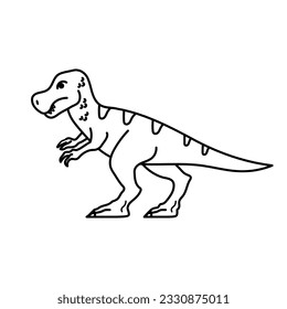 Tyrannosaurus Rex, T rex Outline Vektor Illustration