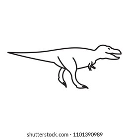 Tyrannosaurus rex thin line icon. Vector outline icon.