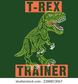 TYRANNOSAURUS REX TRAINER FORMED OF LINES