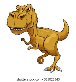 Tyrannosaurus Rex, T-Rex, Primitive carnivore dinosaur with separate color and outline layers.