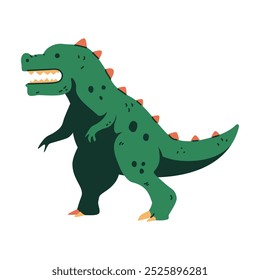 Tyrannosaurus Rex, Vektorcartoon-Dinosaurier-Illustration einzeln auf Hintergrund.