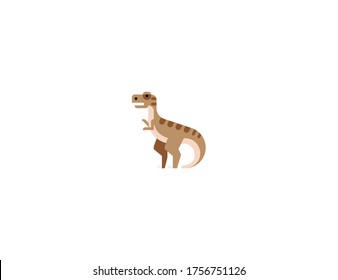 Tyrannosaurus Rex vector flat icon. Isolated T Rex Dinosaur emoji illustration 