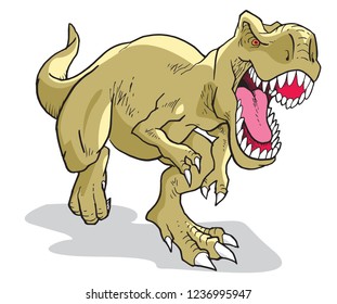 Tyrannosaurus Rex Vector Illustration Full Color suitable for any graphic design related project