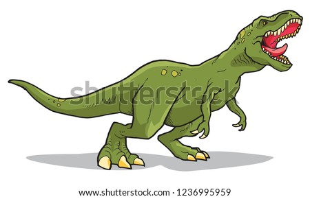 Download Tyrannosaurus Rex Vector Illustration Full Color Stock ...