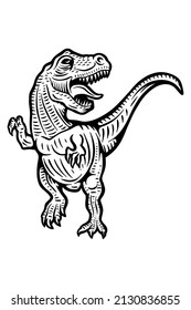 Tyrannosaurus rex vector illustration - Out line
