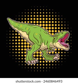 tyrannosaurus rex vector illustration for t shirt design