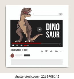 Tyrannosaurus Rex Vector Illustration video design template