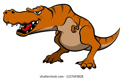 Tyrannosaurus Roar Cartoon Vector