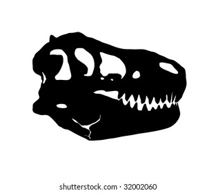 Tyrannosaurus  skull silhouette