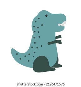 Tyrannosaurus. T rex Cute dino clipart. Cartoon dinosaur.