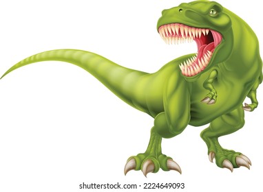 Tyrannosaurus T Rex dinosaur cartoon animal prehistoric monster roaring