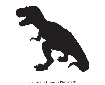 Tyrannosaurus T-rex     , dinosaur on isolated background .