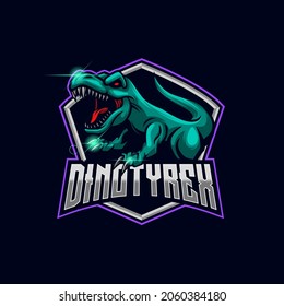 Tyrannosaurus Tyrex E-sport logo template design