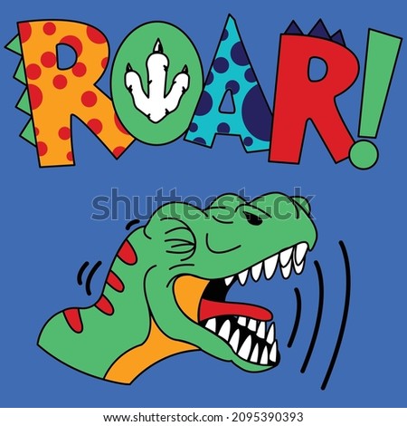 TYRANOSAUR REX HEAD GRUNTING VECTOR