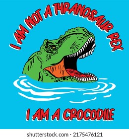 TYRANOSAUR REX IMITATING A CROCODILE