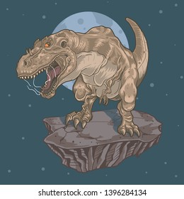 Tyranosaurus Rex Dinosaur Illustration Vector Graphic