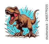 Tyranosaurus rex t-rex vector illustration for logo and tshirt design