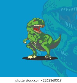 Tyranosaurus rex t-rex vector illustration for logo and tshirt design 01