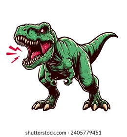 Tyranosaurus rex t-rex vector illustration for logo and tshirt design