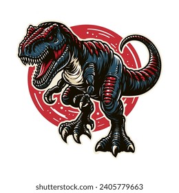 Tyranosaurus rex t-rex vector illustration for logo and tshirt design