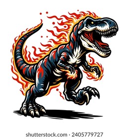 Tyranosaurus rex t-rex vector illustration for logo and tshirt design