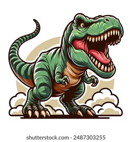 Tyranosaurus rex t-rex vector illustration for logo and tshirt design