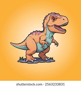 Tyranosaurus rex t-rex vector illustration for logo and tshirt design