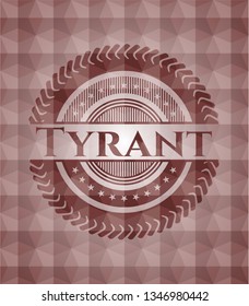 Tyrant red geometric emblem. Seamless.